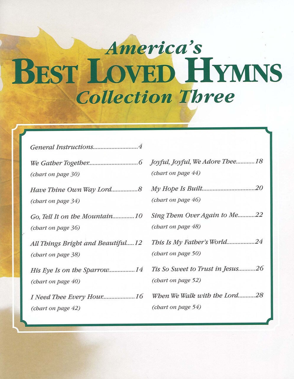 Leisure Arts America's Best Loved Hymns Coll 3 Cross Stitch Book